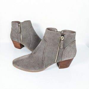 Violet and red Carley suede bootie